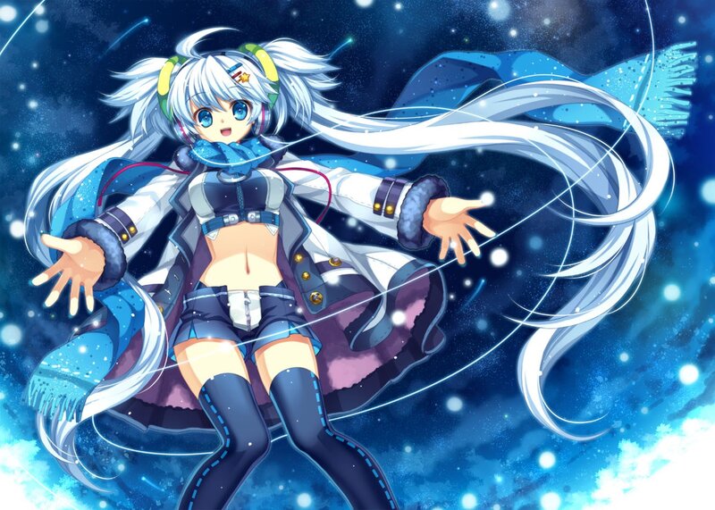 Anime girl in winter outfit