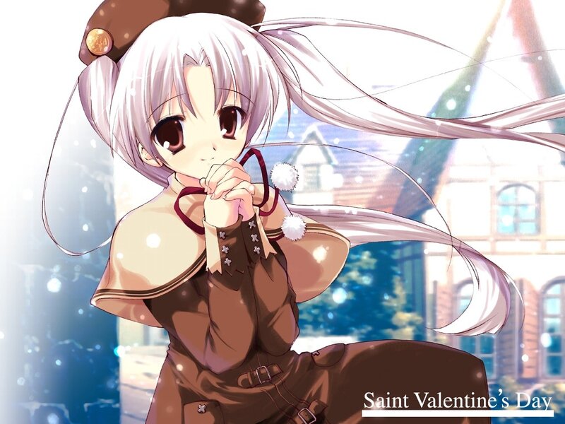Anime girl in winter outfit
