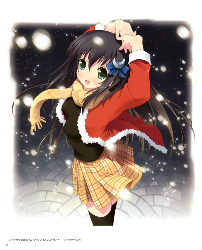 Anime girl in winter outfit