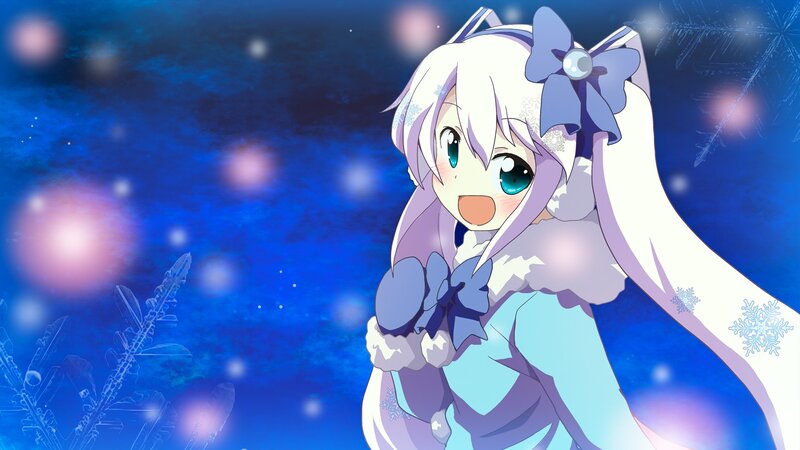 anime girl in winter outfit