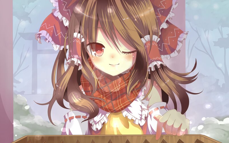 anime girl in winter outfit