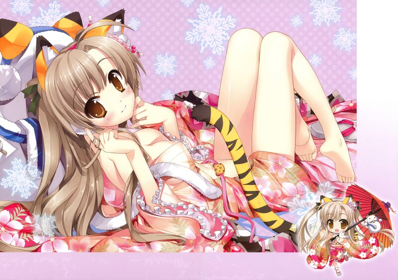 Anime girl in winter outfit