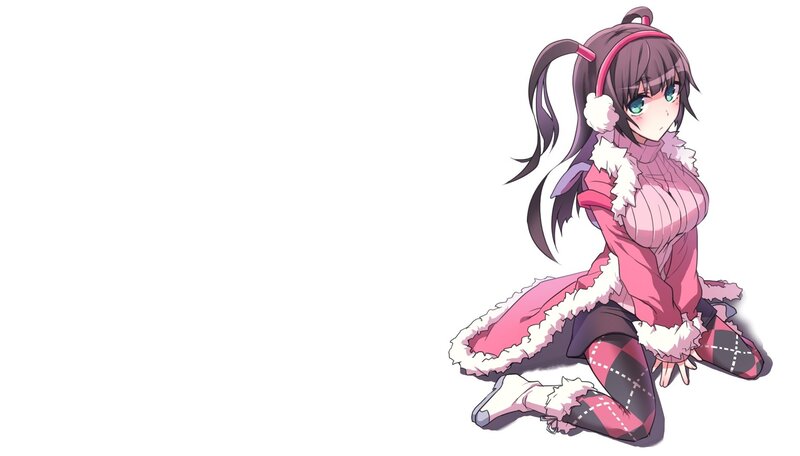 anime girl in winter outfit