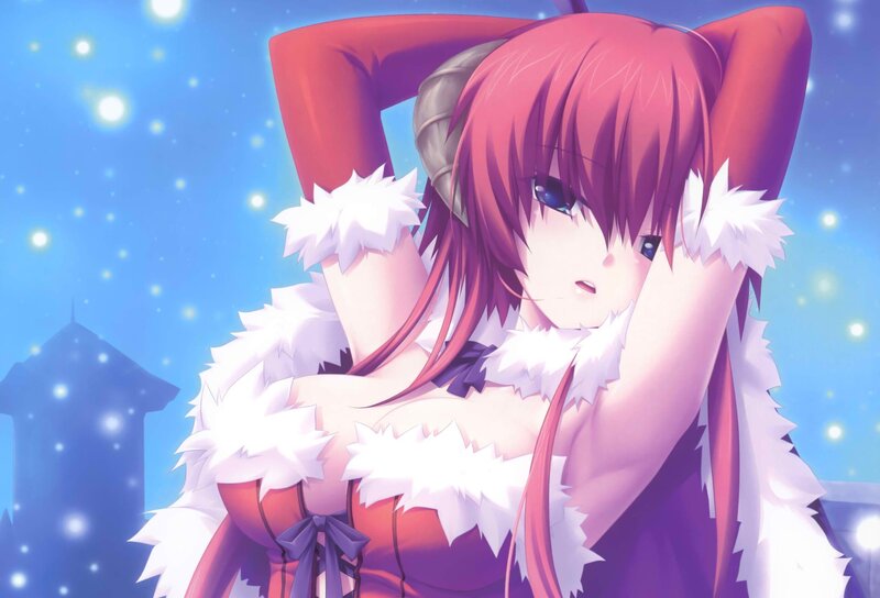 Anime girl in winter outfit