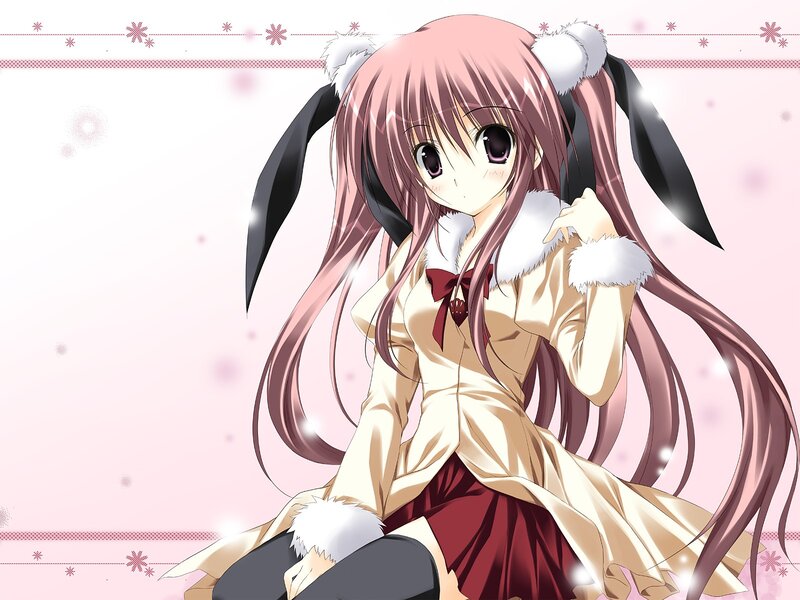 anime girl in winter outfit
