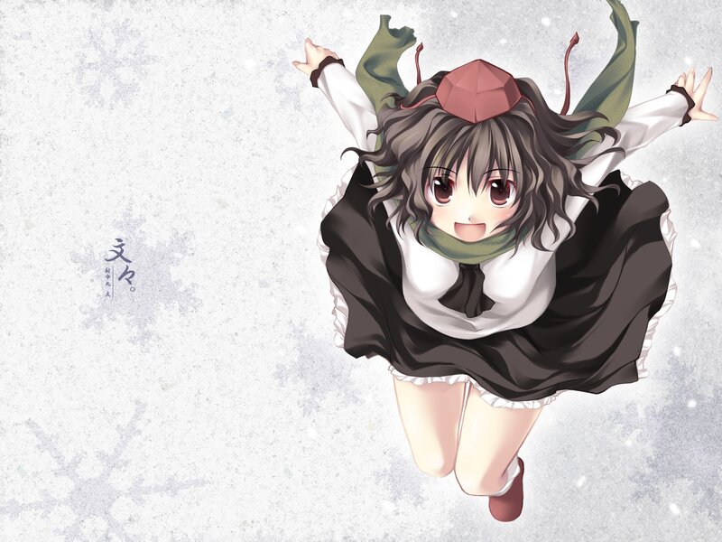 Anime girl in winter outfit
