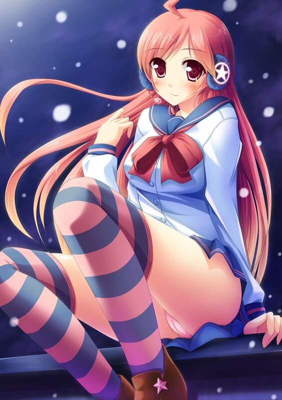 Anime girl in winter outfit
