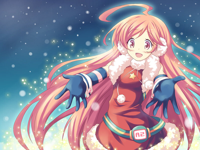 Anime girl in winter outfit