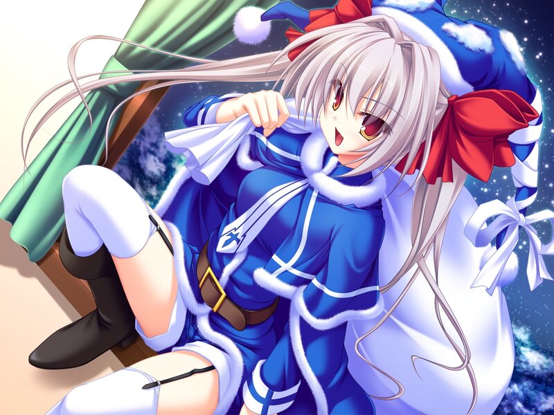 anime girl in winter outfit