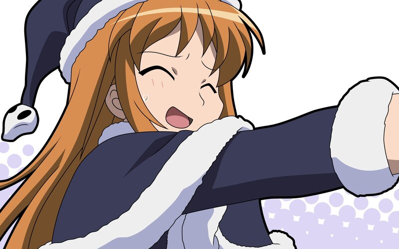 anime girl in winter outfit