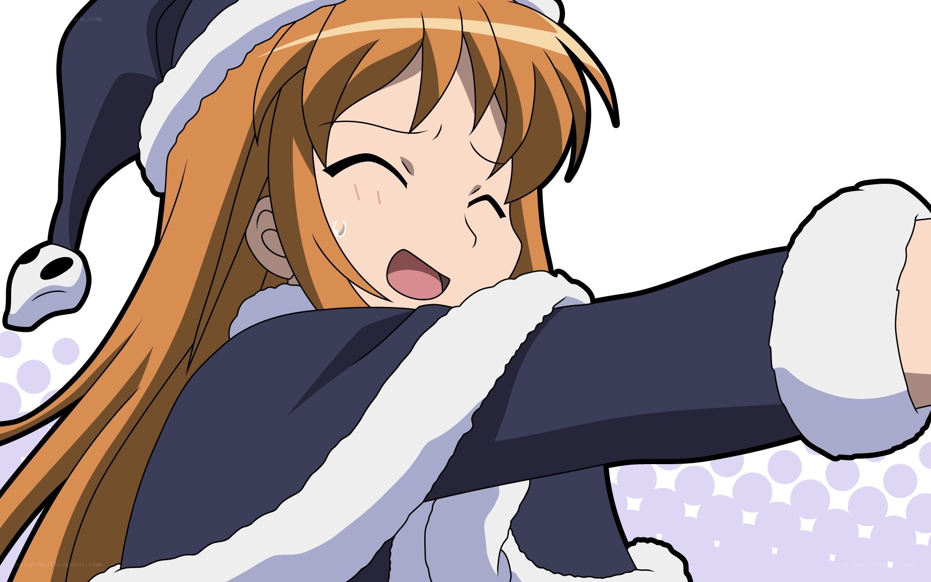 anime girl in winter outfit