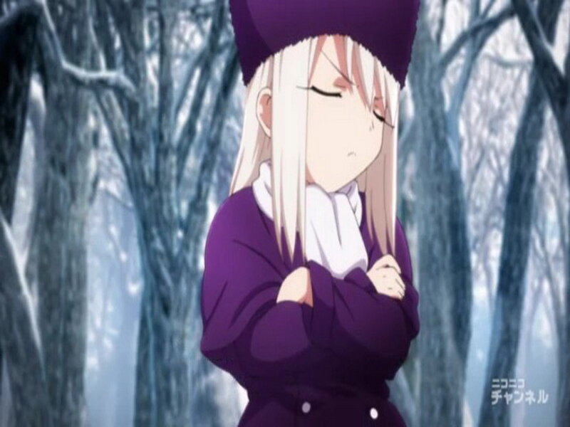 Anime Girl in Winter — Purple, Cold