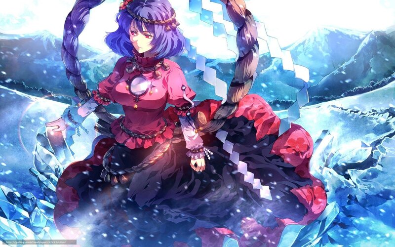 Anime Girl in Winter — Purple, Dramatic