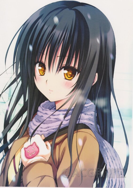 anime girl in winter scarf