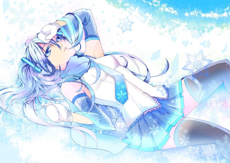 anime girl in winter scene