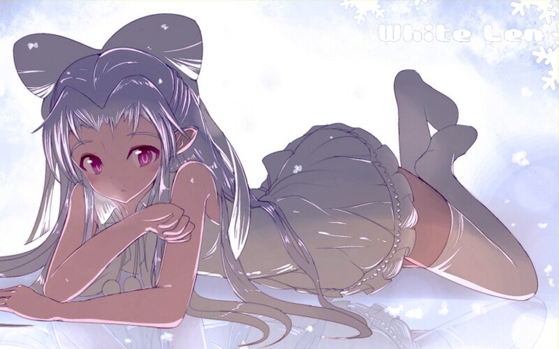 anime girl in winter scene