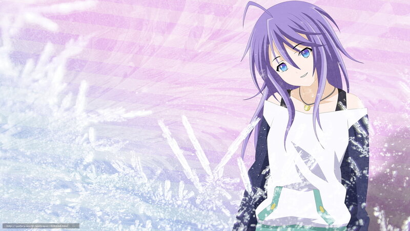 anime girl in winter scene