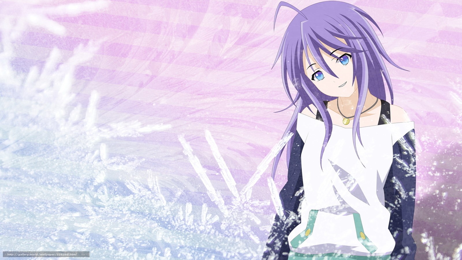 anime girl in winter scene