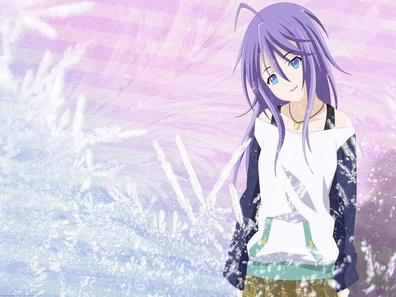 anime girl in winter scene