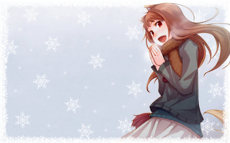 Anime Girl in Winter — White, Calm