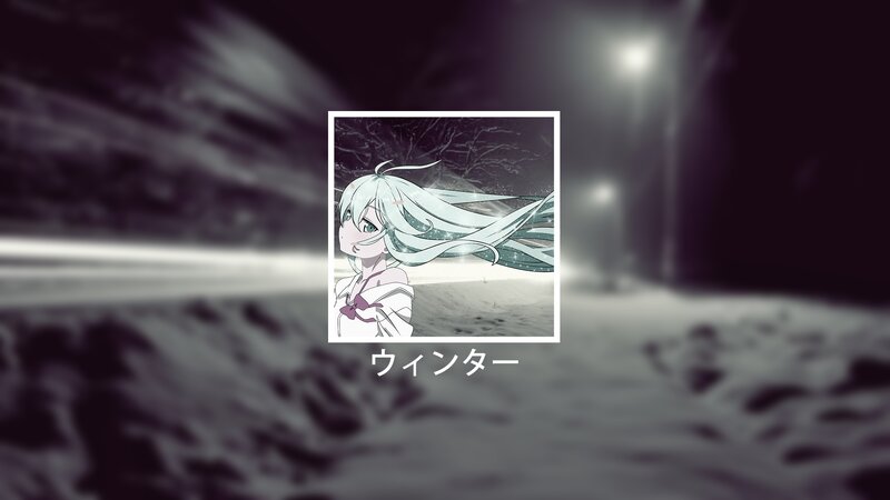 Anime Girl in Winter — White, Cold, Snow