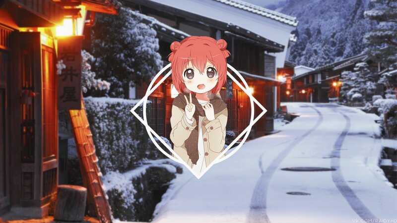 Anime Girl in Winter — White, Serene, Snowy Street
