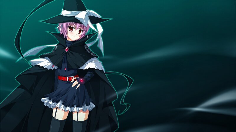 Anime Girl in Witch Costume — Black