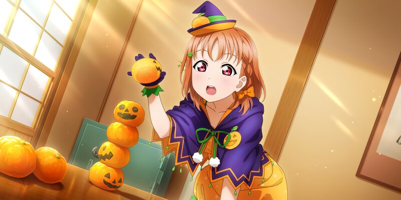 Anime Girl in Witch Costume — Purple, Festive, Afternoon
