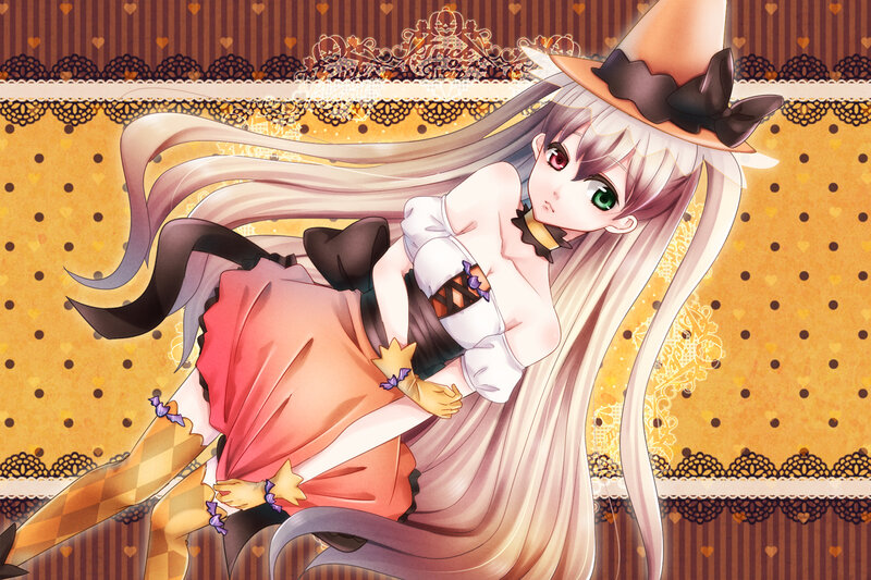 Anime Girl in Witch Costume — Yellow