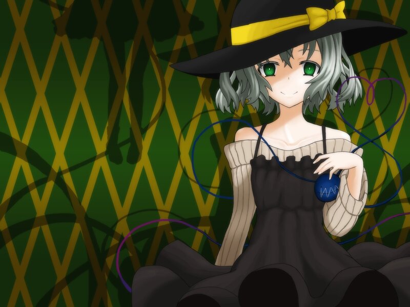 Anime Girl in Witch Hat — Black