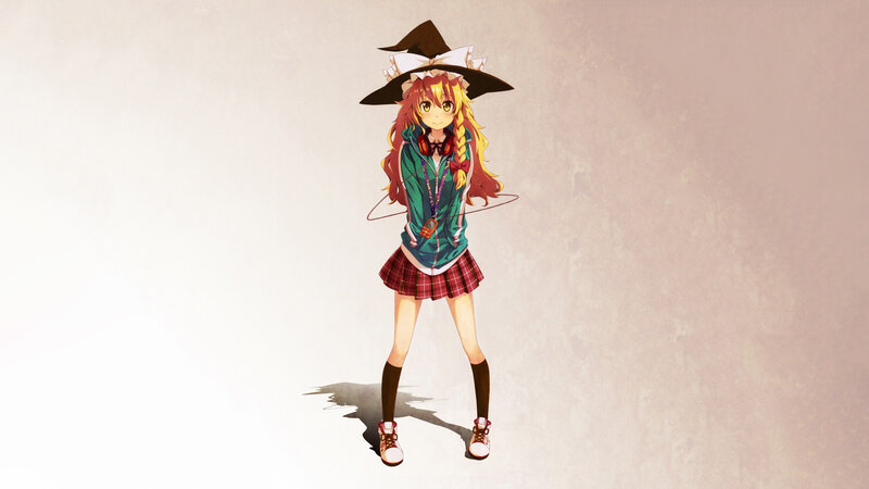 Anime Girl in Witch Hat — Red, Neutral