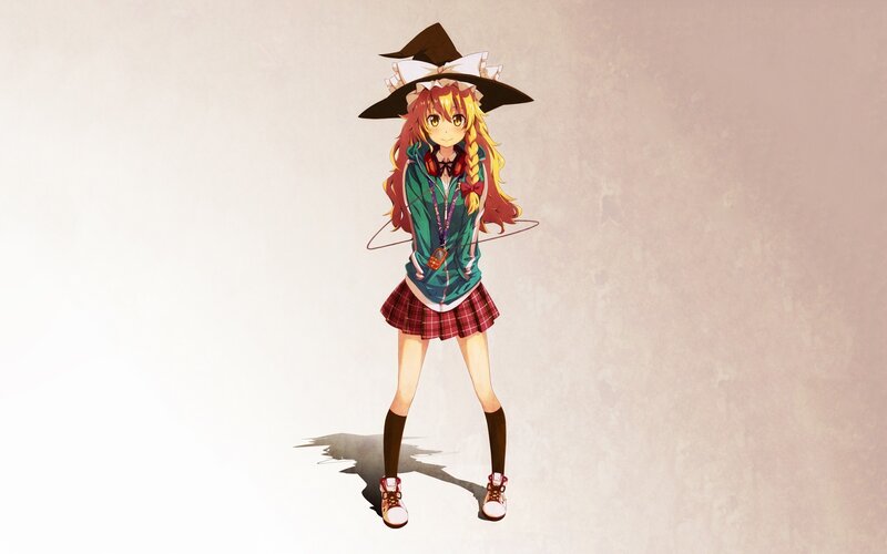Anime Girl in Witch Hat — Red
