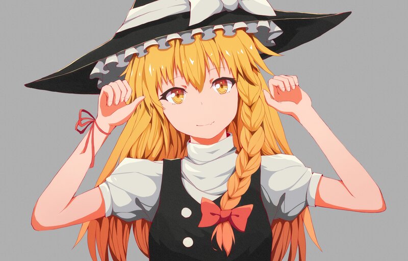 Anime Girl in Witch Hat — Yellow