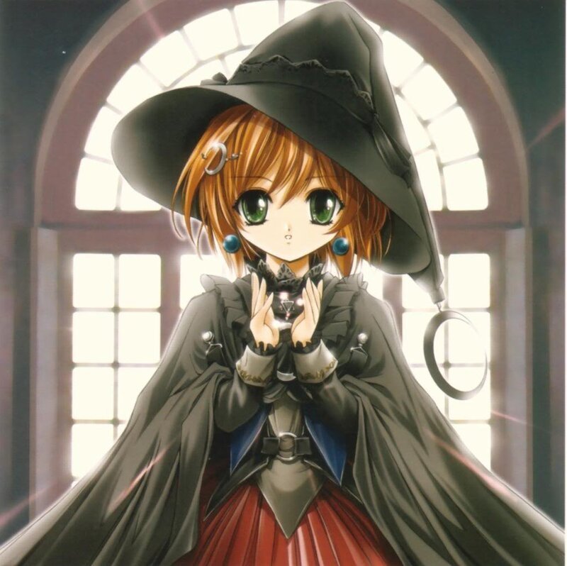 Anime Girl in Witch Outfit — Black