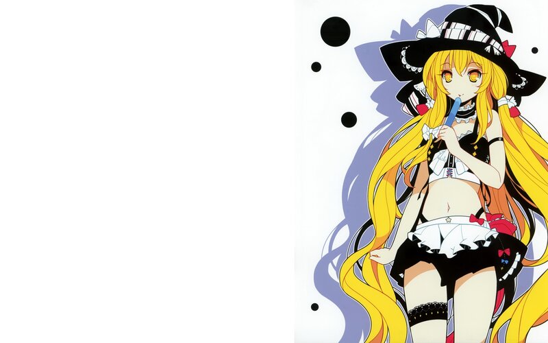 Anime Girl in Witch Outfit — Yellow, Playful, Witch Hat