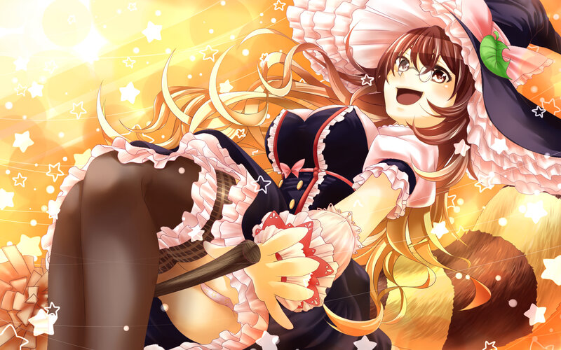 Anime Girl in Witch Outfit — Yellow