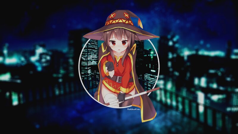 Anime Girl in Wizard Hat — Blue