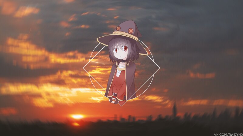 Anime Girl in Wizard Hat — Orange
