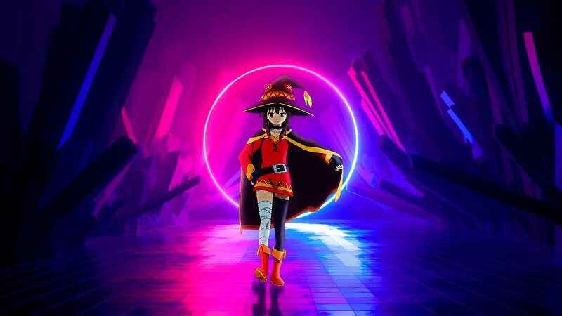 Anime Girl in Wizard Outfit — Purple, Dramatic