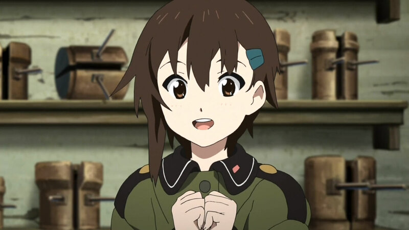 anime girl in workshop