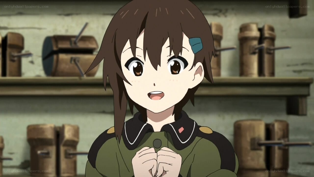 anime girl in workshop