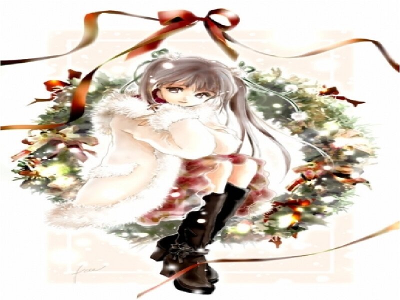 Anime Girl in Wreath