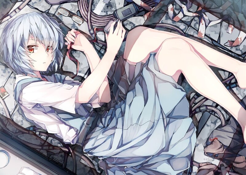 anime girl in wreckage