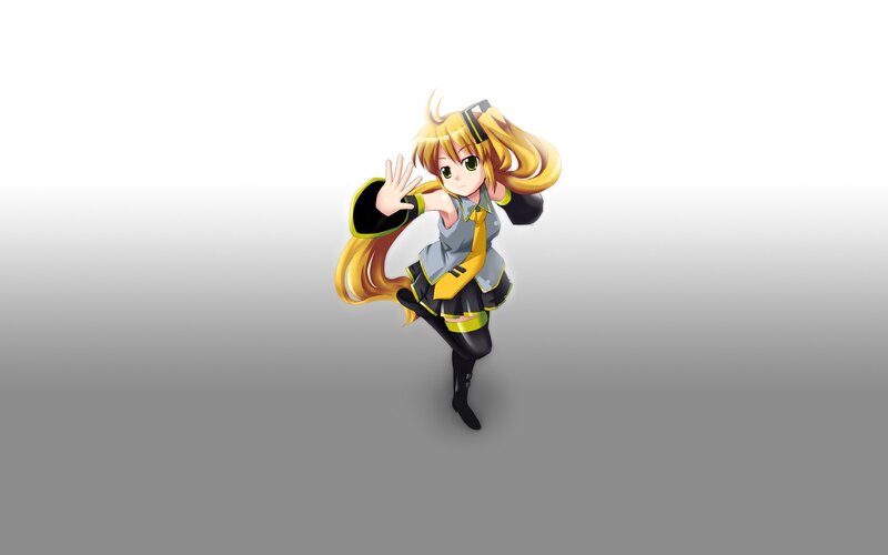 anime girl in yellow and black outfit