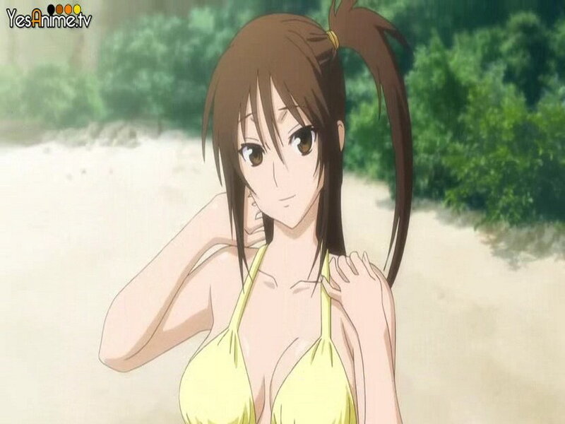 anime girl in yellow bikini