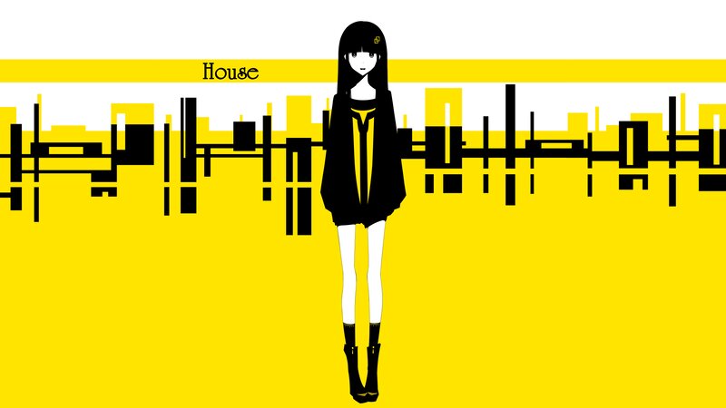 Anime Girl in Yellow City