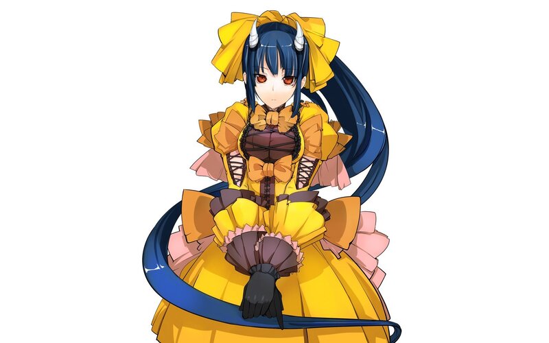 anime girl in yellow dress