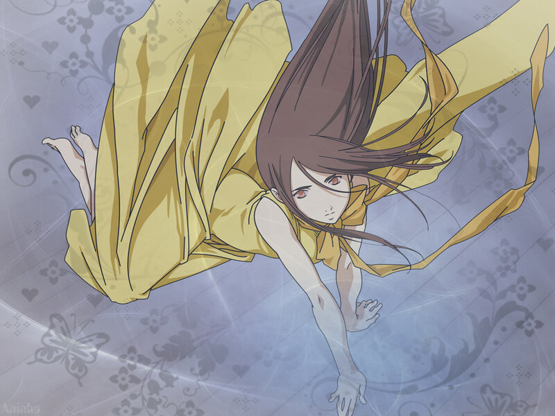 anime girl in yellow dress