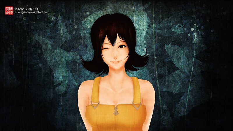 anime girl in yellow dress