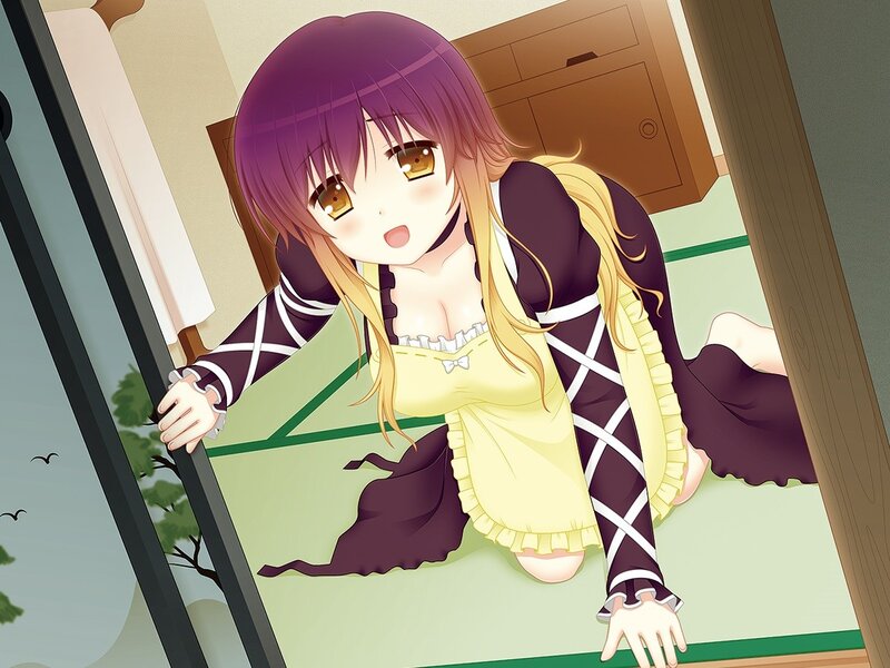 anime girl in yellow dress